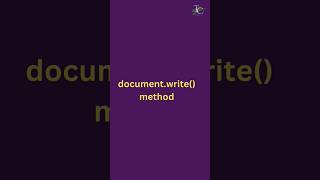 JavaScript Output techniques part 6 | document.write() method | JavaScript Tutorial in 1 minutes #12