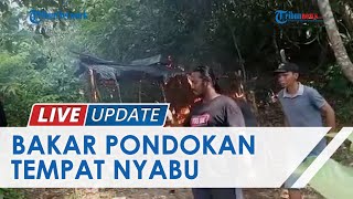 Warga Limun Mensao Sarolangun Bakar 8 Gubuk Diduga Tempat Nongkrong Pecandu Narkoba