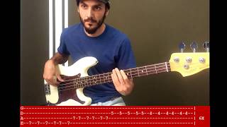 Bob Marley - Jamming (Bass Cover with TABs / Baixo Cover com Tablatura)