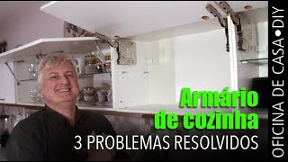 Armário de cozinha - 3 problemas resolvidos - Troca de Ferragens