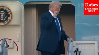 JUST IN: Trump Arrives On Air Force One To Palm Beach, Florida