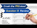 Question 13 || Official PREview Practice Exam Review