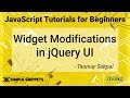 Widget Modifications in JQuery UI using Getter and Setter Methods