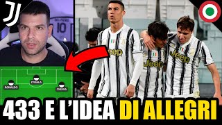 Allegri e l'idea del tridente da sogno: 433 con Dybala, Chiesa e Cristiano Ronaldo! ⚠️