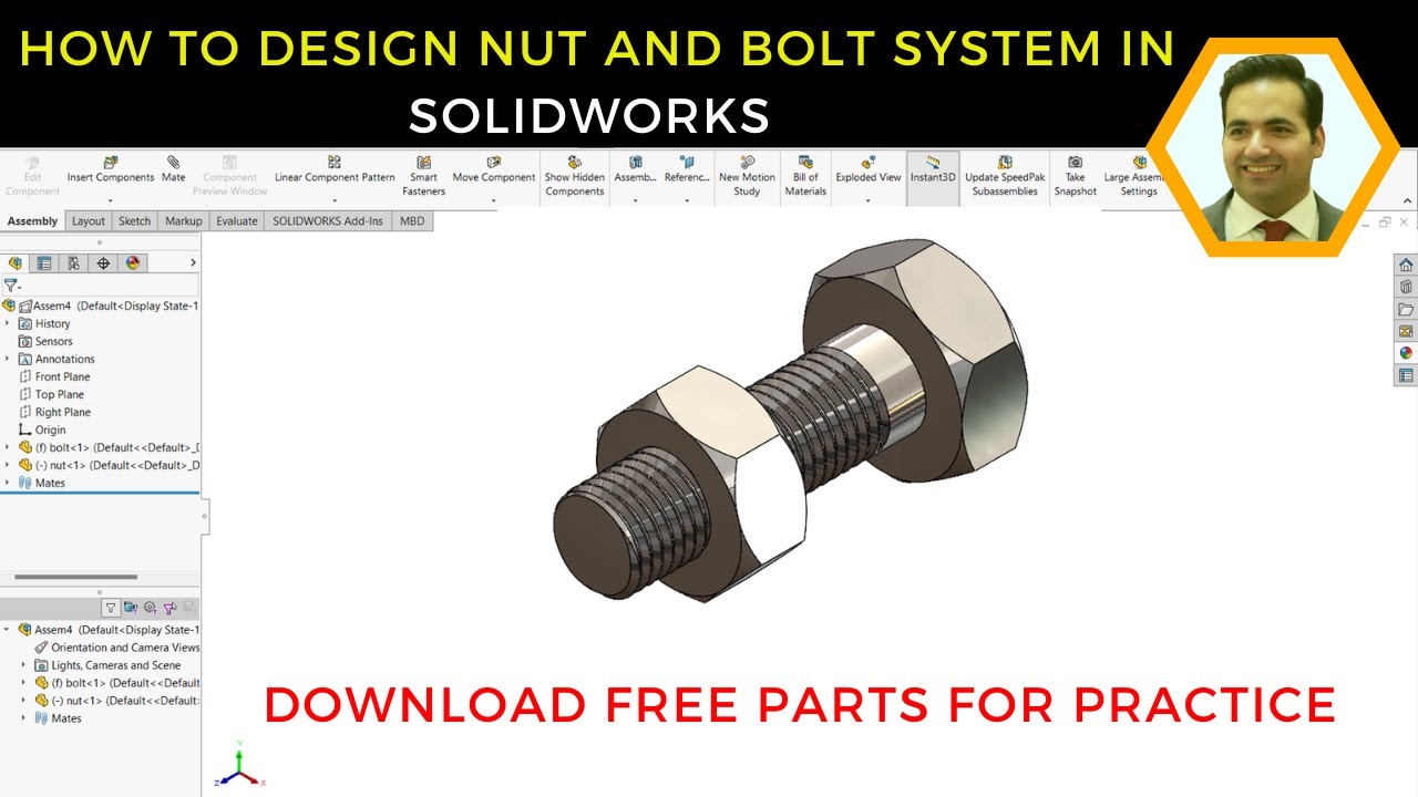 How To Add Nut And Bolt In Solidworks At Brooke Rentoul Blog