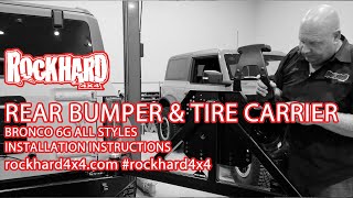 RH-60301 – Ford Bronco Rear Bumper w/ Tire Carrier – Install Instructions Video by Rock Hard 4x4