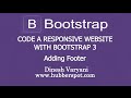 Code a Responsive Website with Bootstrap 3 - #4 Adding Footer