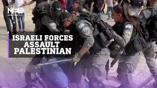 Shireen Abu Akleh funeral: Israeli forces assault and beat Palestinian before arresting him