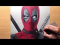 drawing deadpool time lapse artology