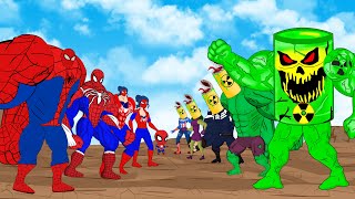 Evolution Of SPIDERMAN Family Vs Evolution Of MONSTER RADIATION: Who Will Win? | SUPER HEROES MOVIE