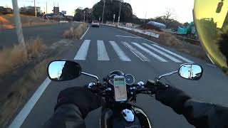 早朝にラーメン山岡家に行く　 KAWASAKI W250　ESTRELLA