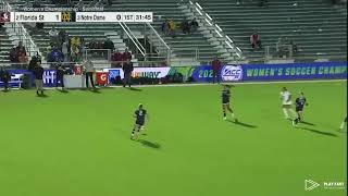 Korbin Albert Notre Dame Fighting Irish Scores Hat Trick vs  FSU in ACC Soccer Tournament Semifinal