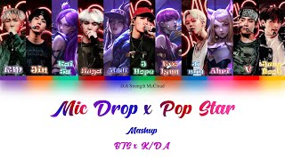 K/DA x BTS – Pop/Stars & Mic Drop Mashup Lyrics (Color Coded Lyrics Han가사/Rom/Ina) [Sub Indo]