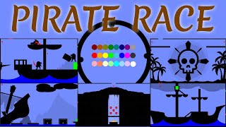 24 Marble Race EP. 22: Pirate Race (by Algodoo)