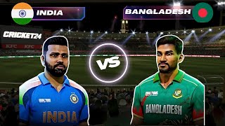 India vs Bangladesh 1st match in Champions Trophy 2025 in Cricket 24 on HARDEST MODE