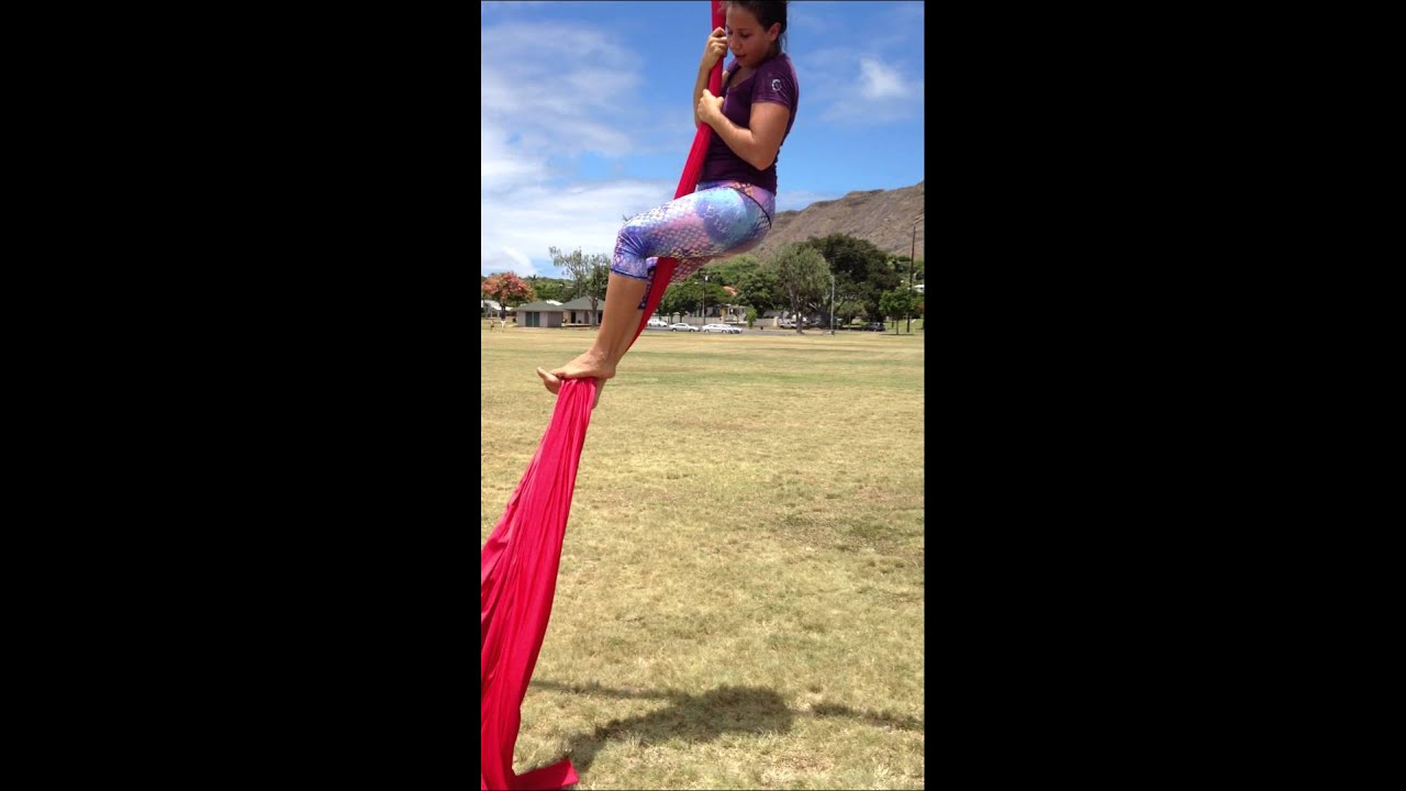 Aerial Silks For Beginners How To Do The Traditional Climb Youtube