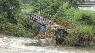 豪雨災害 久大線 久大本線橋梁流失