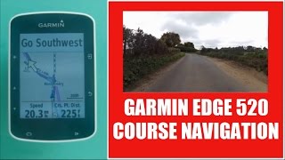 Garmin Edge 520 Course Navigation