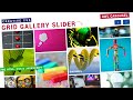 RESPONSIVE GRID GALLERY SLIDER USING HTML, CSS & JAVASCRIPT | OWL CAROUSEL  | GRID SLIDER