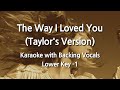 The Way I Loved You (Taylor's Version) (Lower Key -1) Karaoke with Backing Vocals