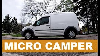 Urban Stealth Camping in Micro Camper Ford Transit Connect