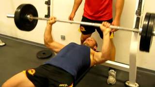 Max reps Bench press 220lb - 100kg @85kg BW