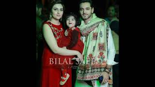 wahaj ali with his wife and daughter Tere bin drama #actress