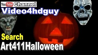 Halloween Pumpkin and Masks (scary soundtrack) Scrensaver Horror | art411halloween™