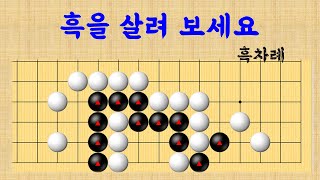 흑을 살리는 수순 중급사활