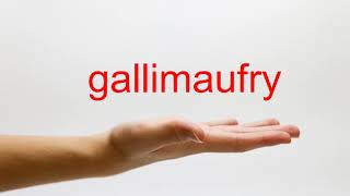 How to Pronounce gallimaufry - American English