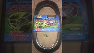 NASCAR Crash Circuit Race Track Speedway.  This fat track is FAST and two hot wheels track fit in it