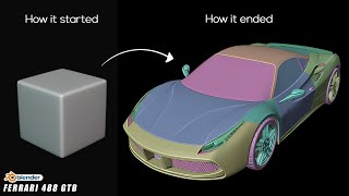 (Must Watch) 12 Hours of Work in "45 Minutes" - Ferrari 488 GTB 3D Modeling in Blender 3D