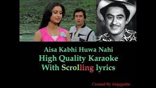 Aisa Kabhi Hua Nahi  Yeh Waada Raha 1982   Karaoke With Scrolling Lyrics High Quality