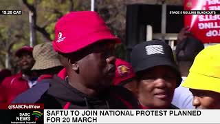 Saftu joins the planned 20th of March national shutdown