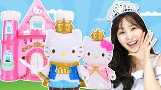 粉嫩夢幻凱蒂貓城堡！一起玩hello kitty玩具城堡吧！小伶玩具 | Xiaoling toys