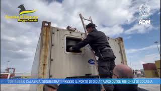 GDF REGGIO CALABRIA:  SEQUESTRATI PRESSO IL PORTO DI GIOIA TAURO OLTRE 788 KG DI COCAINA