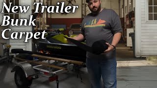 Installing New Bunk Carpet on My Jetski Trailer, Easy!