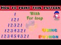 how to print this pattern in python using for loop #python