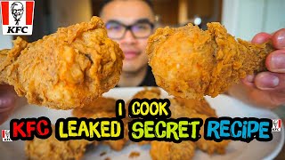 I cooked KFC leaked "Secret Recipe" | DIY | COPYCAT