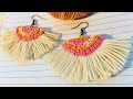 Tassel Fan Summer Crochet earrings |tutorial