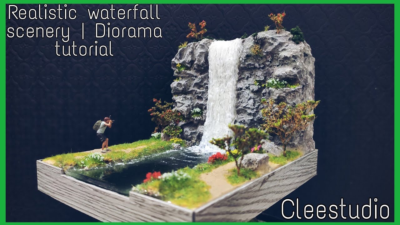 Realistic Waterfall Scenery Diorama Tutorial Youtube