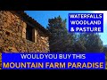 MOUNTAIN FARM HOUSE FOR SALE - WATERFALLS, WOODLAND & PASTURES + CUTE SLATE STONE COTTAGE - PORTUGAL