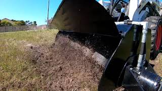 Himac Attachments - Skid Steer Rotary Tiller In Action