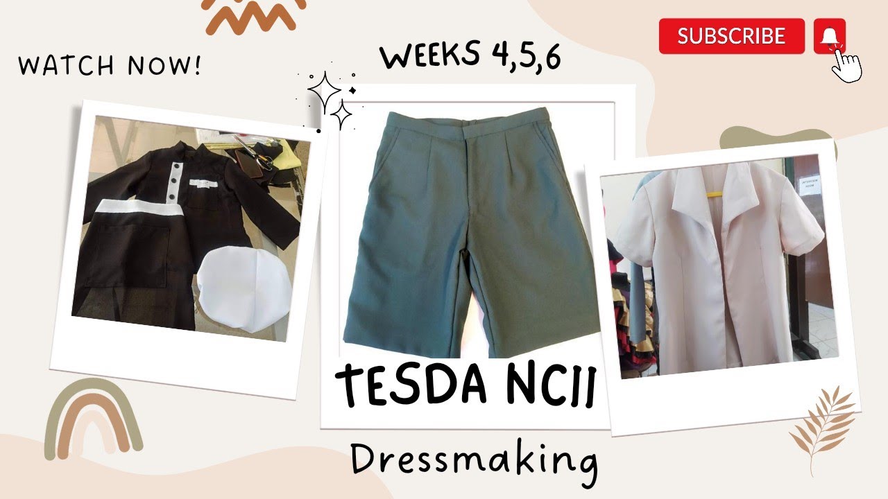 MY DRESSMAKING NCII JOURNEY|TESDA| WEEKS 4,5,6|ROCHELLE MERCADO - YouTube