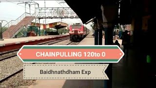 [ High speed Action ]HD Baidhnathdham Express Thrashing Barahiya at Top Speed || idiot Chain pulling