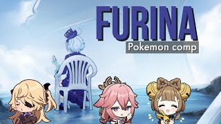 Furina Pokémon Team Comp is actually GOOD!!! v4.2 Spiral Abyss 12 second half | Genshin Impact