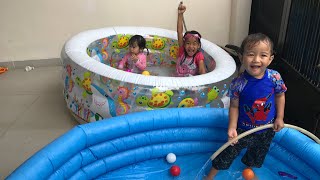 Main di Mini Pool Bola Warna Warni sambil belajar Bahasa JEPANG | Mainan Anak Zara Cute