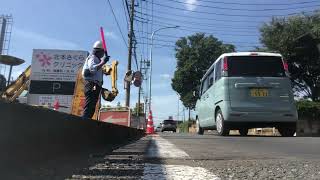 側溝入れに伴う歩行者、自転車の誘導