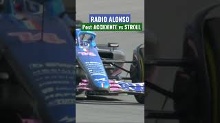 RADIO REACCIÓN DE FERNANDO ALONSO A SU ACCIDENTE CON STROLL EN EL GP DE USA 2022 || F1 2022 #shorts