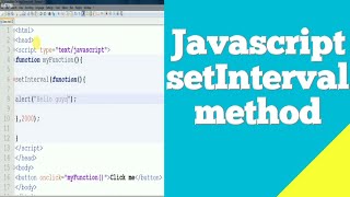 Javascript setInterval method | jQuery call function after some regular interval of time